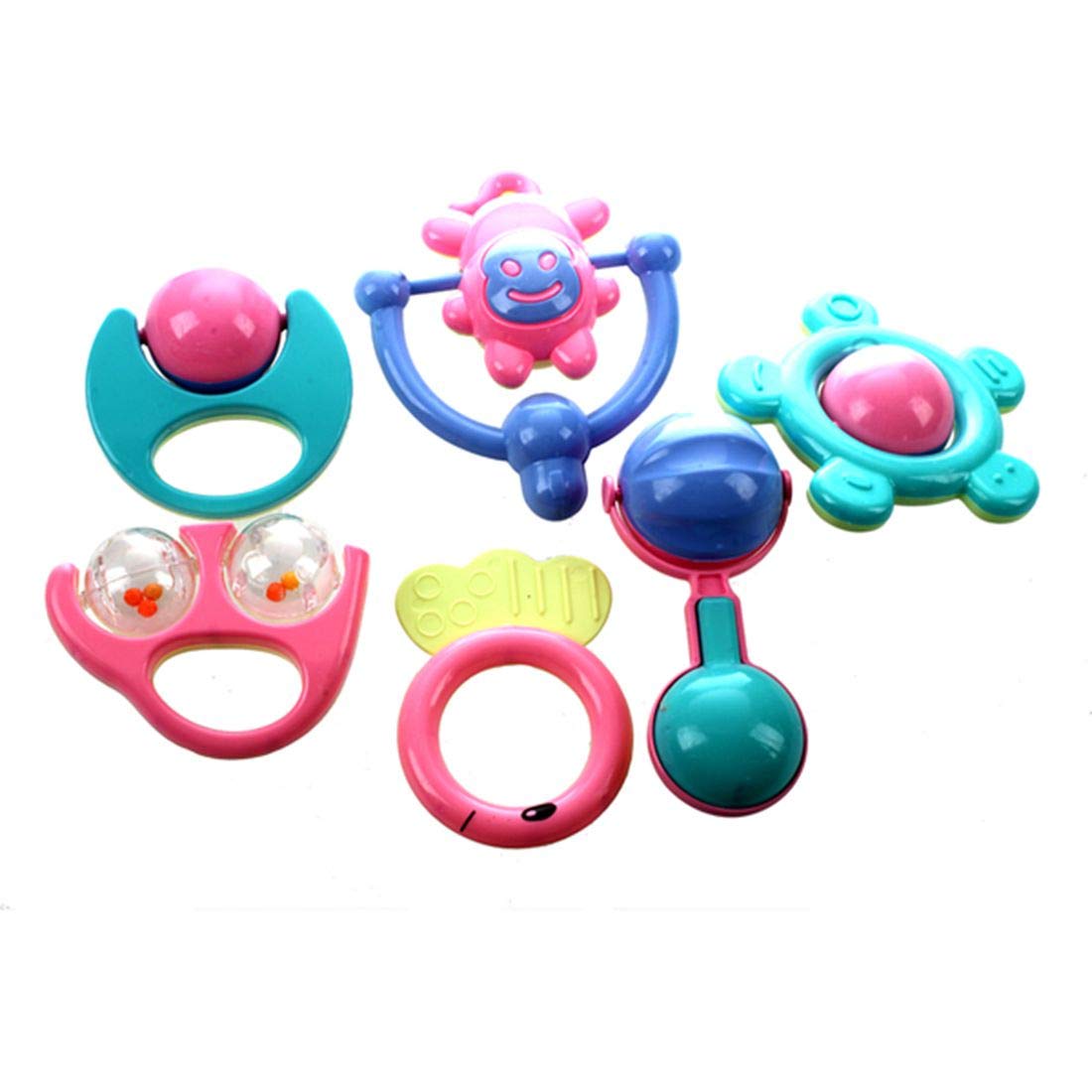 R 6個動物handbells Lovely 動物handbells B01lpneumy Toogoo Developmentalトイベッドベル子供赤ちゃんおもちゃrattle がらがらラトル ファッションの