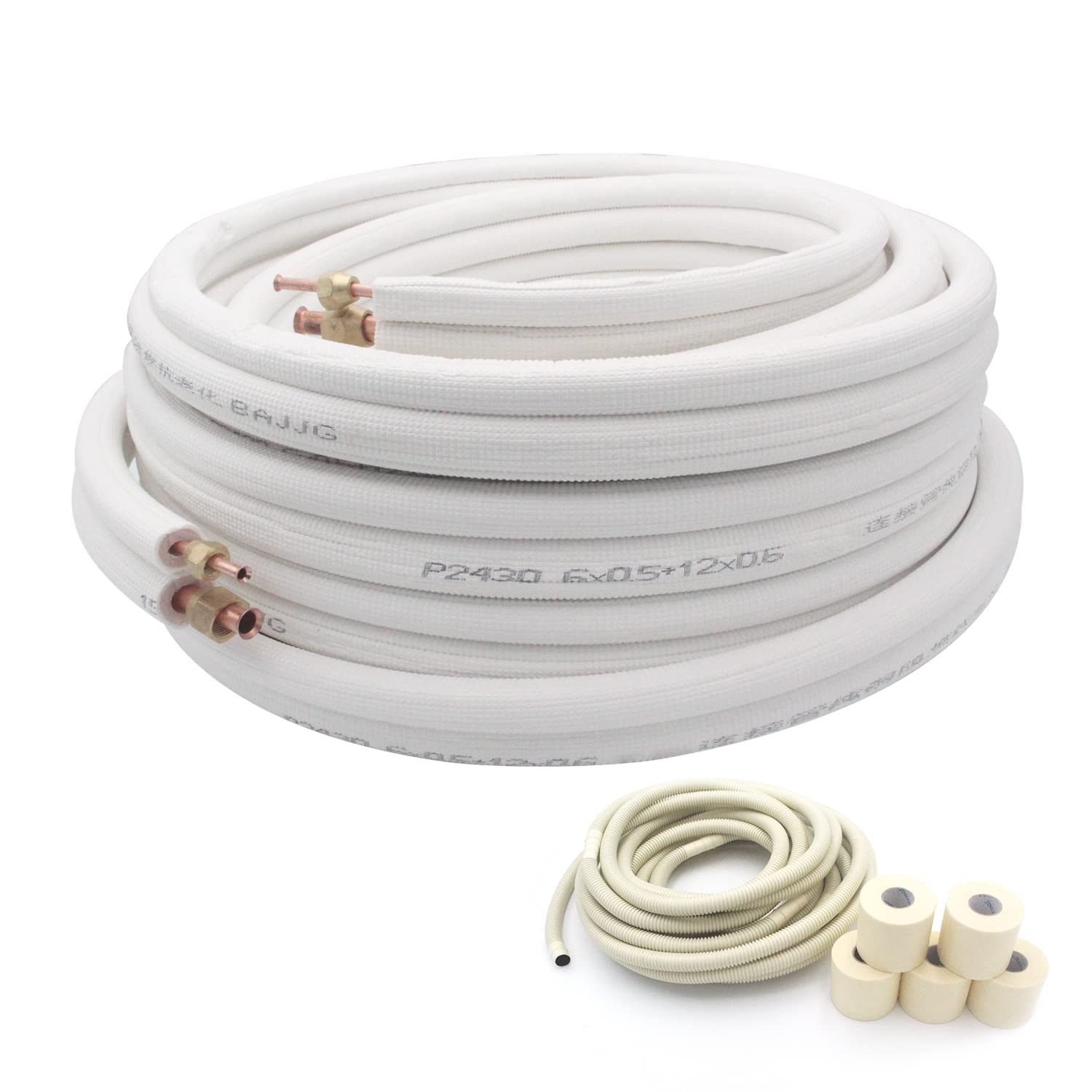 50 Ft Air Conditioning Copper Tubing Pipe Extension, 1/4