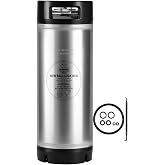 5 Gallon Keg Corny Keg, Stainless Steel Cornelius Keg Beer Keg for Homebrew | Ball Lock Keg with Dual Rubber, Ball Lock Keg Fittings, Leak-Proof Ball Lock Gas &amp; Liquid Posts