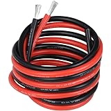 BNTECHGO 12 Gauge Silicone Wire 5 ft red and 5 ft Black Flexible 12 AWG Stranded Copper Wire