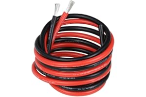 BNTECHGO 12 Gauge Silicone Wire 10 ft red and 10 ft Black Flexible 12 AWG Stranded Tinned Copper Wire