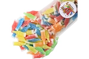 Grandys Candys Nik-L-Nips Vintage Wax Bottle Candy Drinks Filled with Flavored Syrups (Cherry, Orange, Lemon, Blue Raspberry, and Green Apple Flavors) 1 Pound