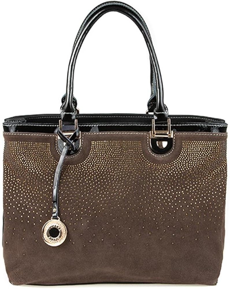 Pavers Handbag with Suede Effect Front 303 517 Dark