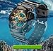 Waterproof Watch for Boys With Alarm Digital Analog Chronograph Electronic Sport Wrist Watch Black+Gold