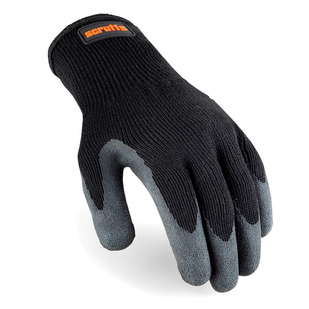 Scruffs T50997 Utility Latex-Coated Gloves Black L