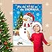 Konsait Pin the Nose on the Snowman Reusable Christmas Holiday Party Game with Blindfold Xmas Gift New Year Decoration Christmas Party Favor Supplies for Kids Girls Boys