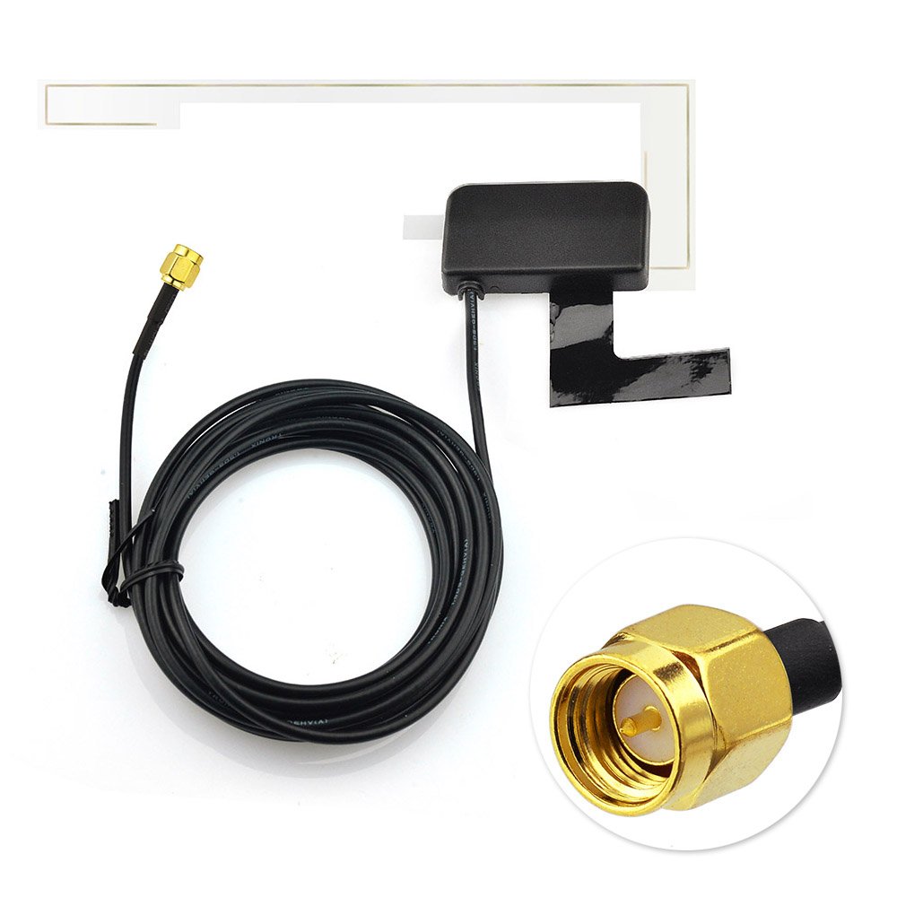 Bingfu DAB Car Aerial SMA Adapter DAB Antenna Internal Glass Mounted Antenna with 3m 9.8ft SMA Extension Coaxial Cable