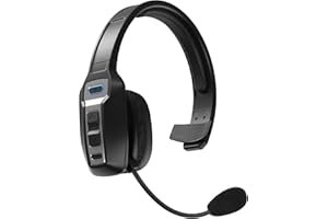 ShinePick Bluetooth Headset for Truck Driver, Single Ear Wireless Headphones with Microphone Noise Cancelling, Mute Button, H
