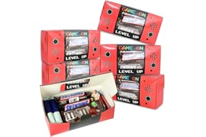 Shescrzionu Video Game Party Favors Boxes 12 PCS-Perfect Party Favor Boxes with Window,Game On Birthday Decorations Video Game Birthday Decorations,Game Bags,Video Game Gifts Aa05