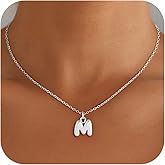 Fezodo Valentines Day Gifts for Kids Women Girls - Initial Necklace, Dainty 18K Gold Plated Bubble Letter A - Z Necklace Teen Girl Gift Trendy Stuff Valentines Gifts for Her Mom Wife