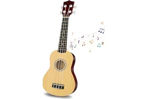 TWFRIC Toy Ukulele for Beginner Kids Guitar Toys for 3 4 5 6 Year Old Girls Boys Toddler Wooden Guitar Musical Instrument Toys for 3+ Year Old Kids Gifts Ages 3-5