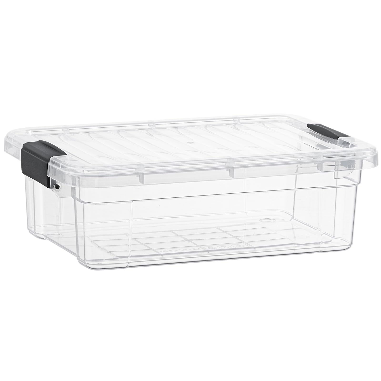 Photo 1 of Superio 7.4 Quart Clear Plastic Storage Bin with Lid, Non-Toxic, BPA Free, Odor Free, Organizer Storage Box, Stackable Plastic Tote for Home, Garage, School, and Office