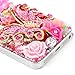 Mavis's Diary for iPhone 5S Case,iPhone SE Case,iPhone 5 Case, 3D Handmade Bling Crystal Pink Butterfly Colorful Flowers Shiny Rhinestone Diamond Hard Case Clear Cover for iPhone SE 5 5S