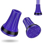 supregear Cane Tips 3/4 Inch, 2-Pack Heavy Duty Rubber Cane Replacement | Anti-Slip Extreme Grip for All Terrain Safety &amp; Comfort, Shock-Absorbing Foot Base with Metal Insert for Enhanced Stability