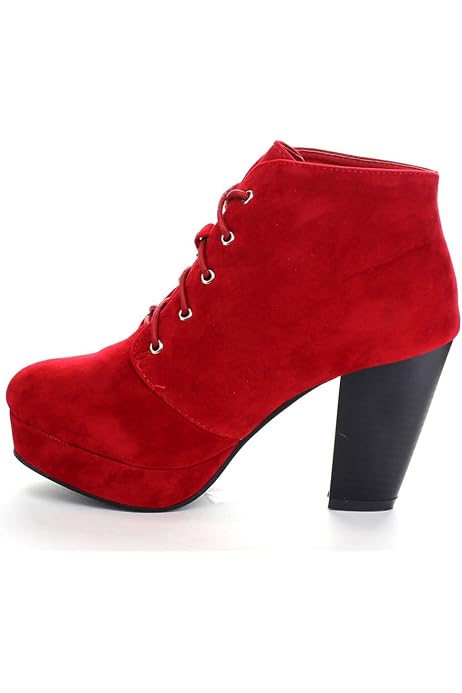 Soda Agenda-5 Women Chunky Heel Lace Up 