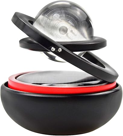 Amazon Kwak S 車アロマディフューザー 車内芳香剤 太陽エネルギー 車載 ディフューザー 空気清浄機 車内 自動回転 飾り アクセサリー ブラック 車用芳香剤 車 バイク