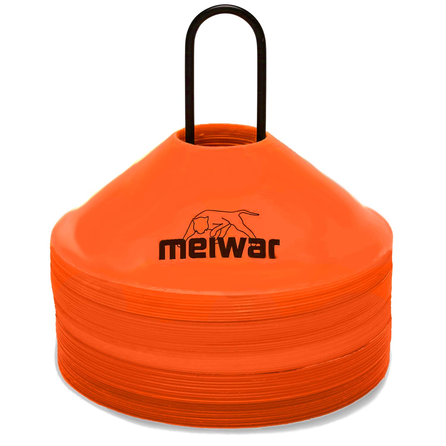 meiwar 20x Marker cones with holder and bag Orange