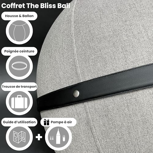 The Bliss Ball Ball Chair – Ergonomic Office & Yoga Ball – Anti-Back Chair – Dynamic Seat & Reinforced Posture – Capacity 180 kg – Washable Non-Slip Cover