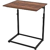 C Shaped End Table for Living Room, Adjustable Height Side Table for Sofa Laptop, Side Table with Tilting Top, Narrow Side Ta