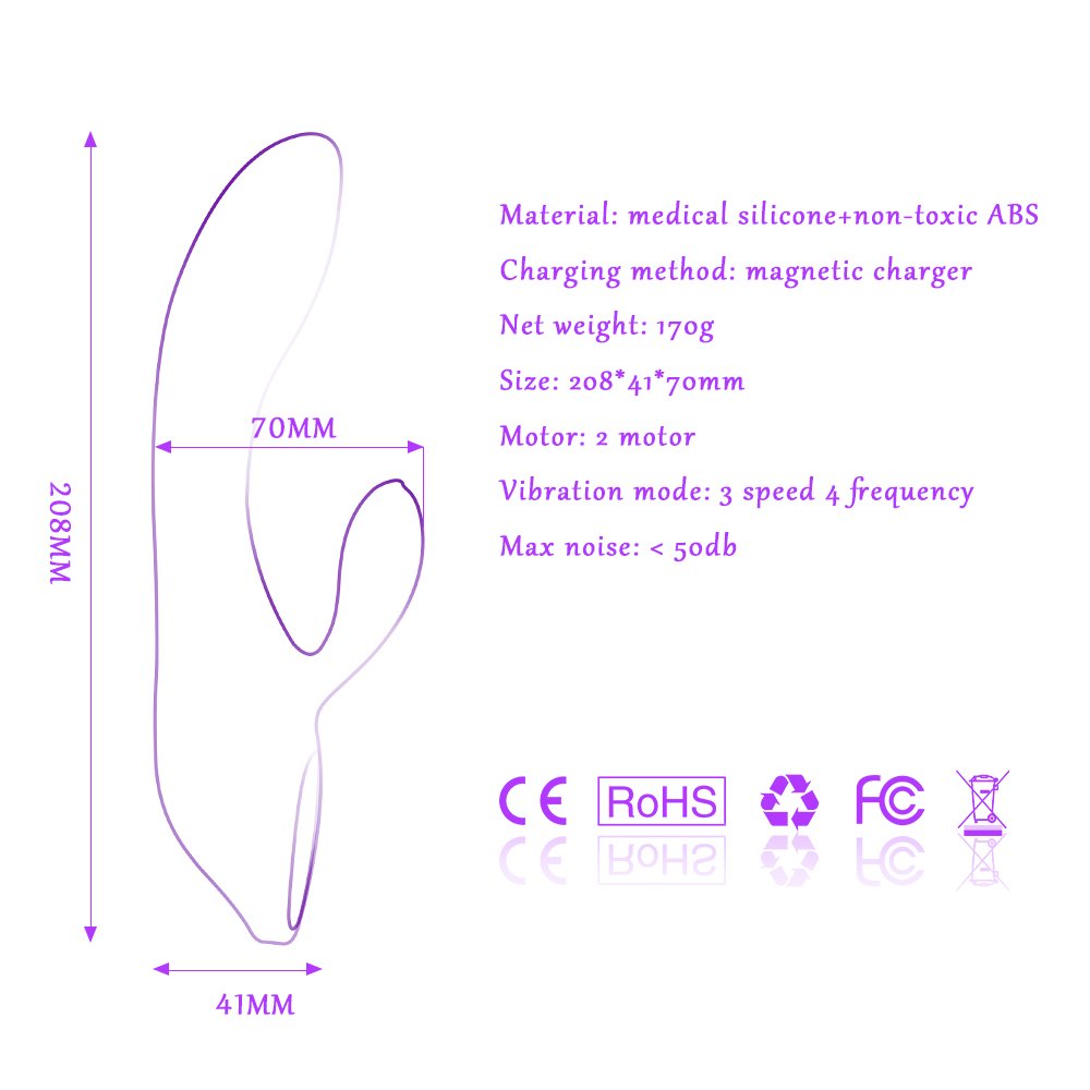 G Spot Rabbit Dildo Vibrator Vagina Dual Motor Clitoris Stimulator Rechargeable Waterproof Silicone Massager Adult Sex Toys for Women Couples Set