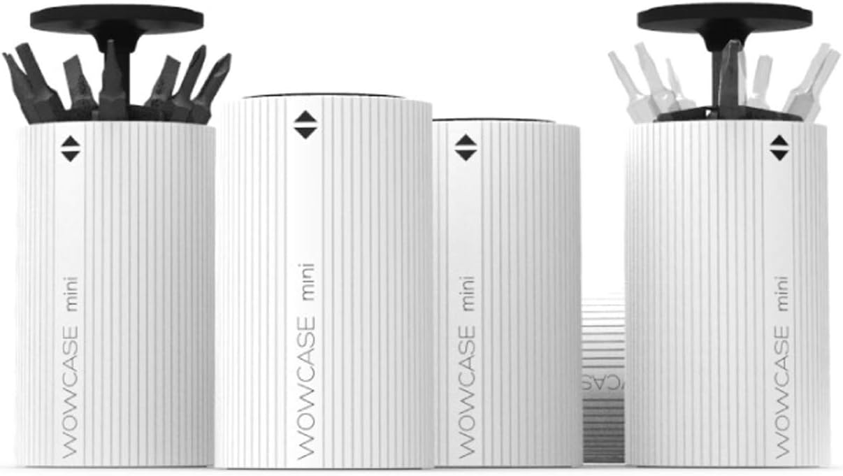 1pc Screwdriver Portable Wowcase Mini Screwdriver Bits Head Storage Box Holder Base Tray