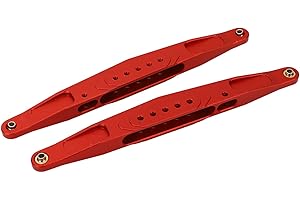 AQUR2020 1/10 RC Trailing Arm, Lightweight Rear Lower Trailing Arms Set Sturdy Construction High Strength Aluminum Alloy Heat for Rey Hammer Rey (Red)