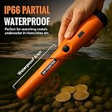 GLOBAL TECH Metal Detector Pinpointer IP66 Waterproof 360° Scan Orange view 4