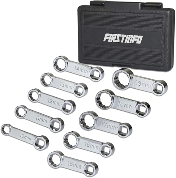 FIRSTINFO 3/8inch Drive Metric Box End Torque Adapter Adaptor Set, 12