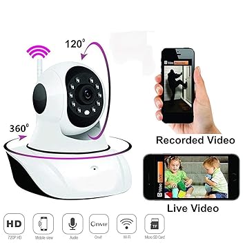 Piqancy WiFi HD Home Security IP Camera Long Range 360