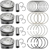 Mievlyo Engine Piston &amp; Pin &amp; Piston Ring Kit Fit for Hyundai Sonata Tucson for Kia Optima Sportage 2.4L 2011-2019, Replace 23040-2G200 23040-25200 23410-25201