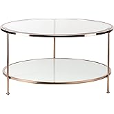 SEI Furniture Risa Cocktail Table, Gold, 34 in x 34 in x 18 in