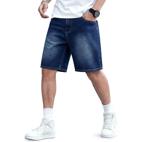 Ponitrack Jorts Women Baggy Vintage Acid Wash Jean Shorts Grunge