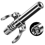 Tyimble Grease Gun Coupler: 6 Jaws Securely Lock