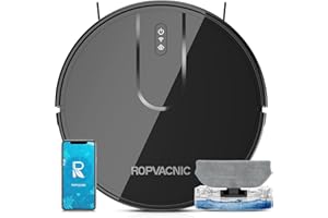 ROPVACNIC Robot Vacuum Cleaner Robot Vacuum and Mop Combo with 4000Pa Suction, Personalized Cleaning Adjustments, Self-Charging Robotic Vacuum Cleaner, Advanced Obstacle Avoidance