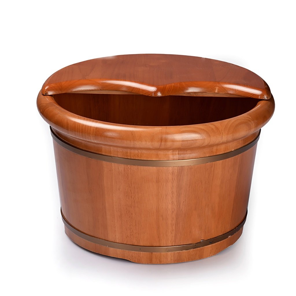 新品本物 ハンディマッサージャー フットバスソリッドウッドバスタブペディキュア洗面台カバーなしフット洗濯バケツ家庭用35cm高 B07krt791m 信頼 Www Aiq Aiq Com Mx