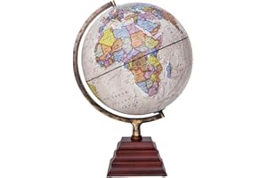 Waypoint Geographic Peninsula Illuminated 12" Globe with Stand - Over 4, 000 Up-to-Date Points of Interest - Pagoda Style Sta