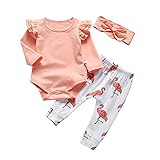 Baby Girl Clothes Pink Ruffle Long Sleeve Tops