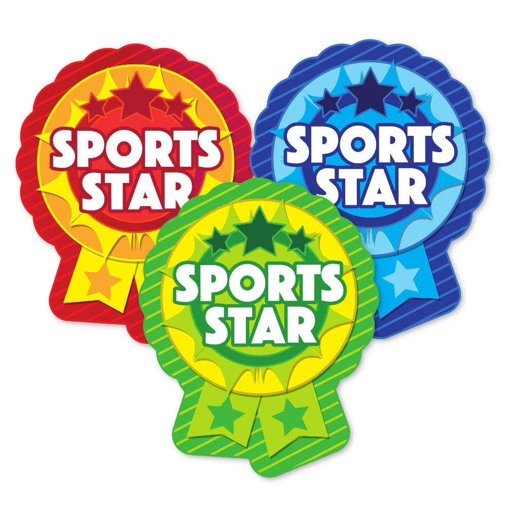 SuperStickers 'Sports Star' Rosette Stickers, 35 x 45mm (60 Stickers)