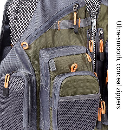 BASSDASH Strap Fishing Vest Adjustable for Men and Women, for Fly Bass