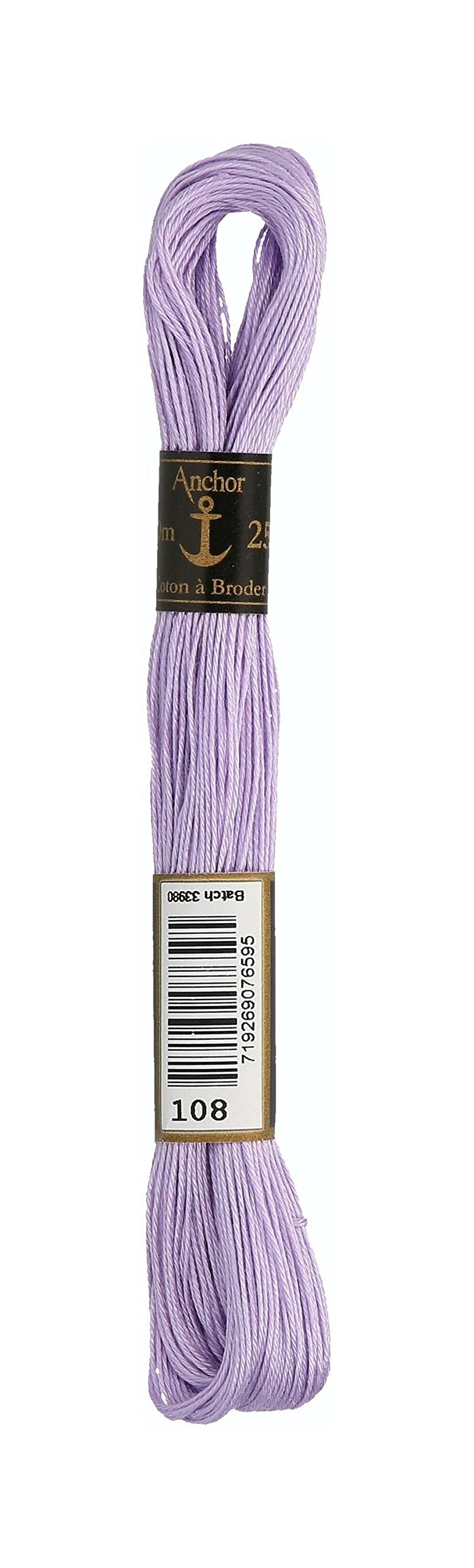 Anchor 4386025-00108 Embroidery Thread 100% Cotton 108 4 Ply Thickness 25 30m