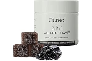 MGX Cured 3 in 1 Gummies,Cured 3 in 1 Shilajit Gummies for Men,Cured Shilajit Gummies for Men,Pure Shilajit Gummies,Non-GMO, 30 Day Supply Per Bottle (1pcs)