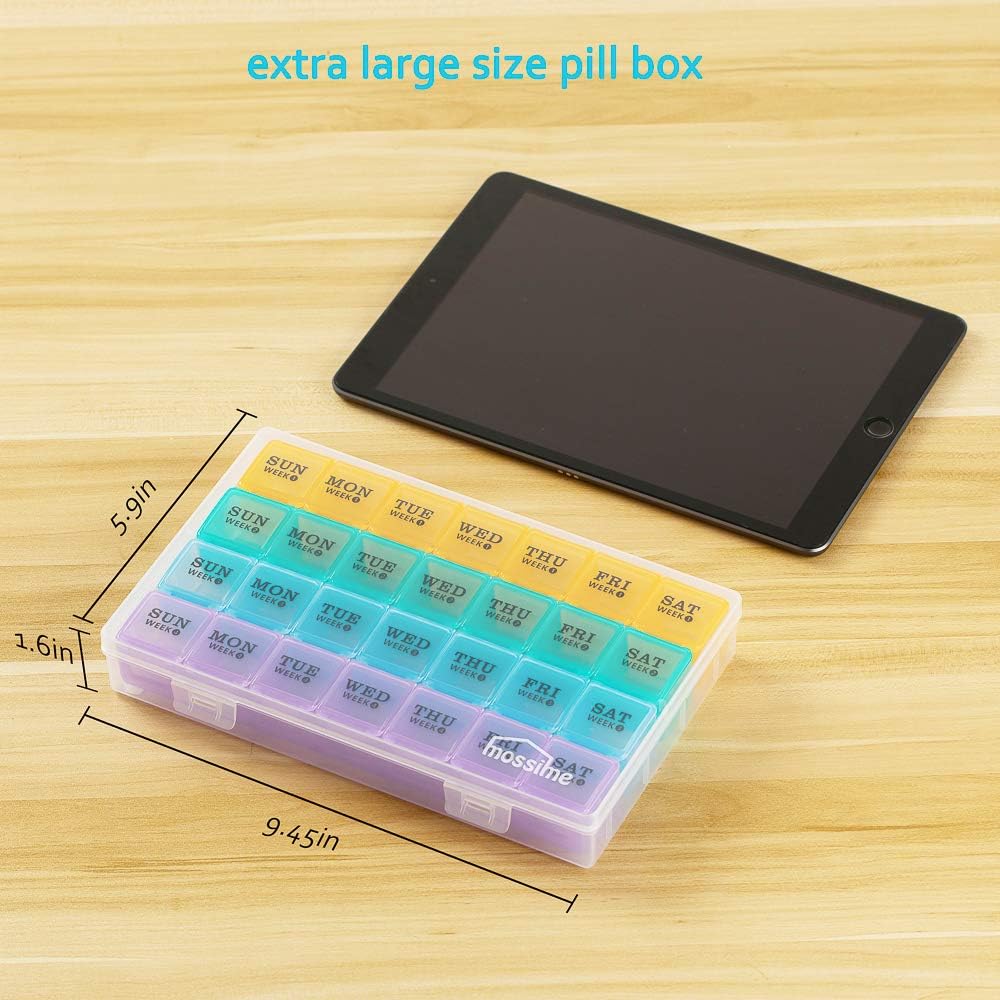 Mossime Large Monthly Pill Box Organiser 4 Week - Image 5