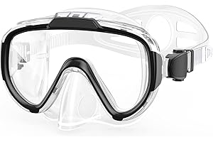 Norabidea Swim Goggles Adult Kids, Anti Fog Swimming Goggles with Nose Cover,No Leaking Clear Snorkel Dive Mask 180 Wide View Men Women Youth Boys Girls