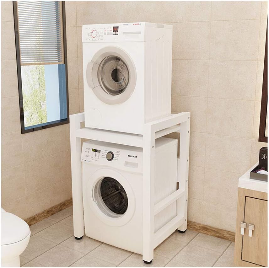 QSJZ Kitchen Storage Shelf Double-layer Washing Machine Rack Dryer Dishwasher 2 Stacking Shelves Bathroom Space Saver organisation (color : C)