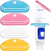 EVOULTES 4PCS Toothpaste Squeezer, Colorful Plastic Toothpaste Tube Squeezer Toothpaste Dispenser HangingTube Squeezer Tool, 