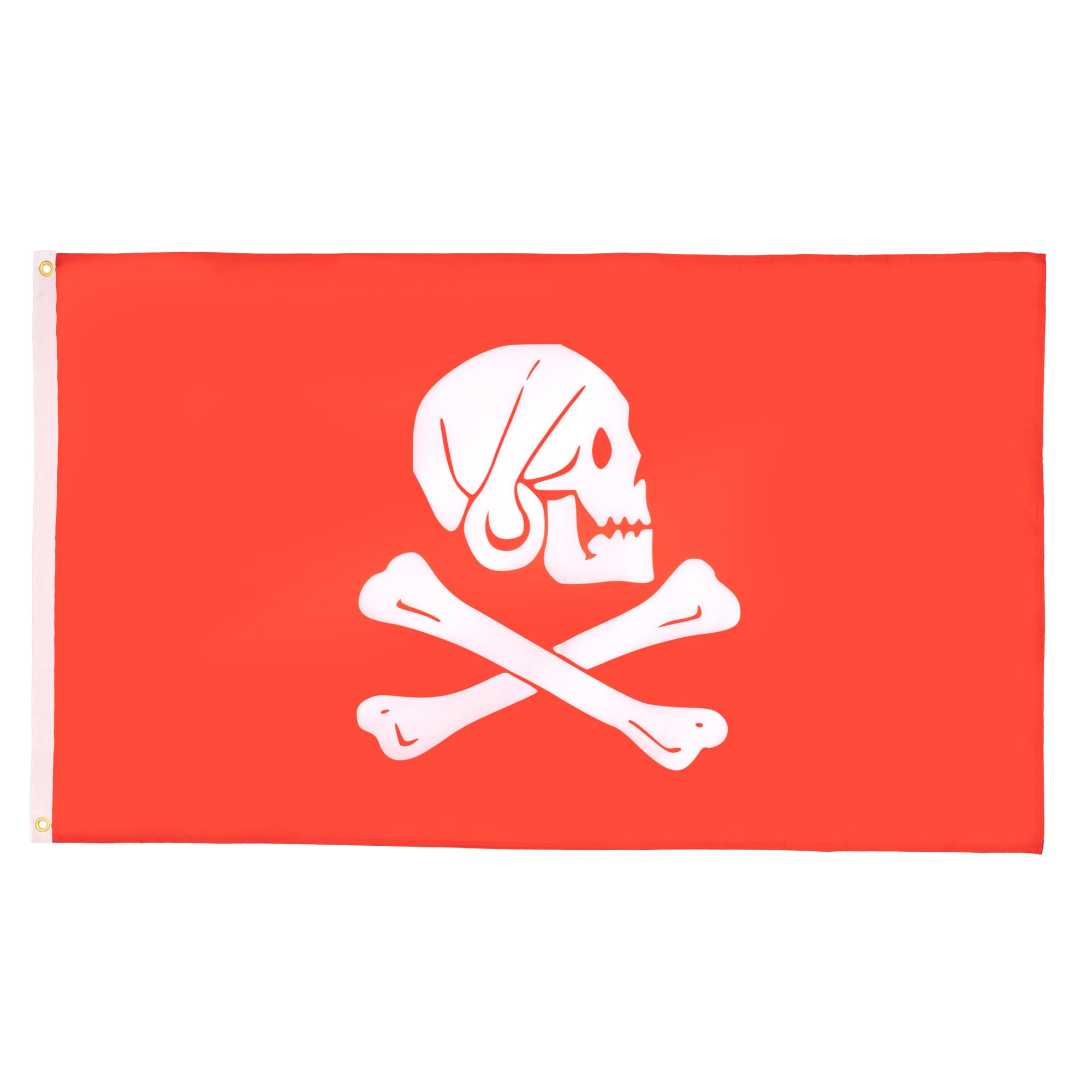 AZ FLAG - Pirate Henry Avery Red Flag - 3x5 Ft - 100D Polyester Skull Pirates Banner with Two Metal Grommets - Fade Resistant - Vivid Colors - 3' x 5' Feet - 150x90 Cm
