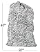 Nylon Laundry Bag - Locking Drawstring Closure and Machine Washable. These Large Bags Will Fit a Laundry Basket or Hamper and Strong Enough to Carry up to Three Loads of Clothes. (Zebra)