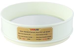 PVC Nylon Lab Sieve 40 Mesh(0.45mm), LVDALAB 7.9Inch(20cm) Diameter Sample Sifter Strainer for Industrial Lab Home