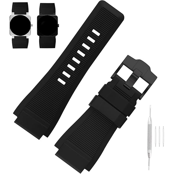 Bell & Ross Original 24mm x 24mm Blue Rubber Replacement Strap