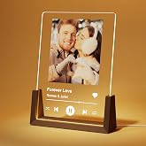 LUCKOR Personalized Spotify Picture Frame for Her Him Girlfriend Boyfriend, Custom Gifts for Women Men, Customized Photo Gifts for Couple Wife Husband on Anniversary Birthday
